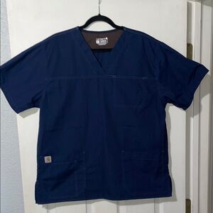 Carhartt Classic Fit Navy Blue Scrub Top